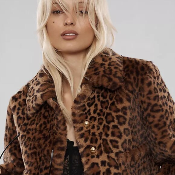 Anthropologie Faux-Fur Leopard Jacket - Picture 5 of 11